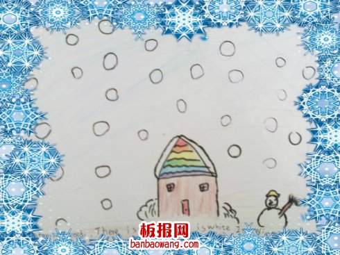 冬天的景色英语手抄报