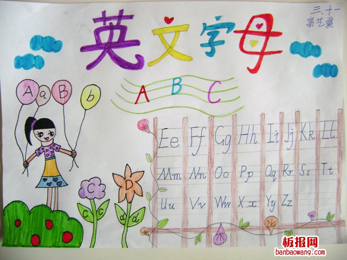 英语,从字母开始英语手抄报