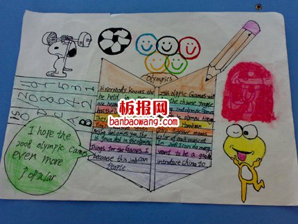英语奥运行英语手抄报