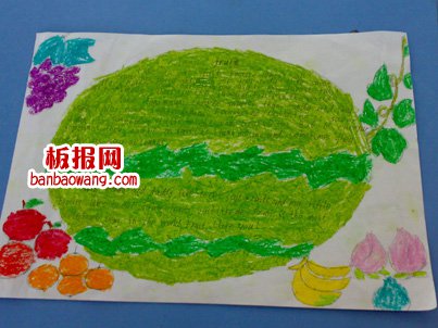 英语水果图贴英语手抄报