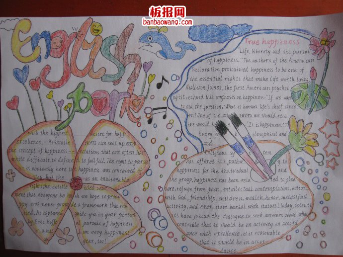 英语的乐园英语手抄报