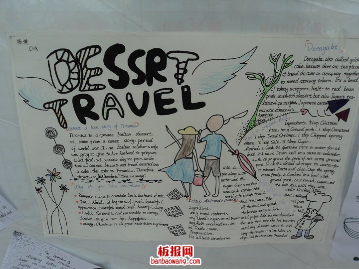 漫游甜品的世界英语手抄报