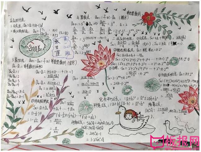 高一数学手抄报，看完我放弃了数学