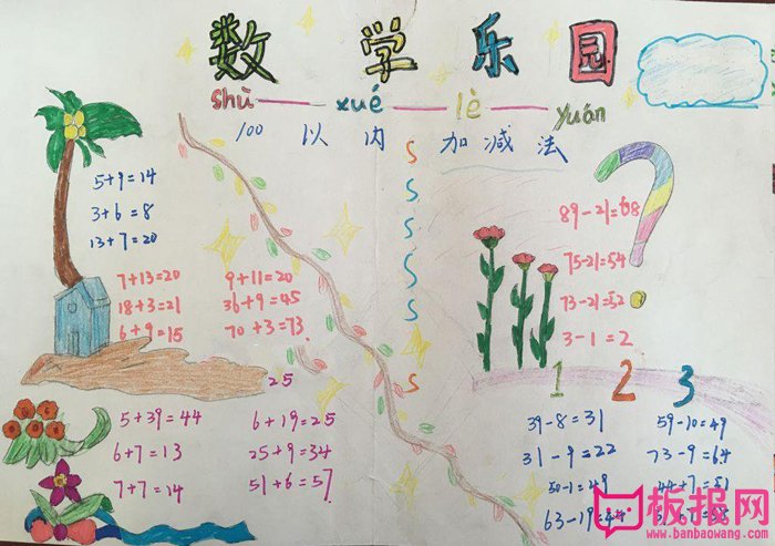 小学数学手抄报图片，数学天地