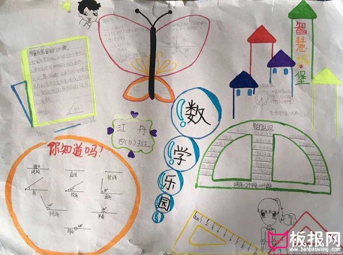 四年级数学手抄报图片，角的度量