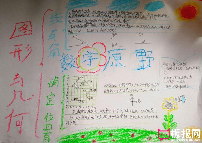 四年级数学手抄报图片，我爱数学