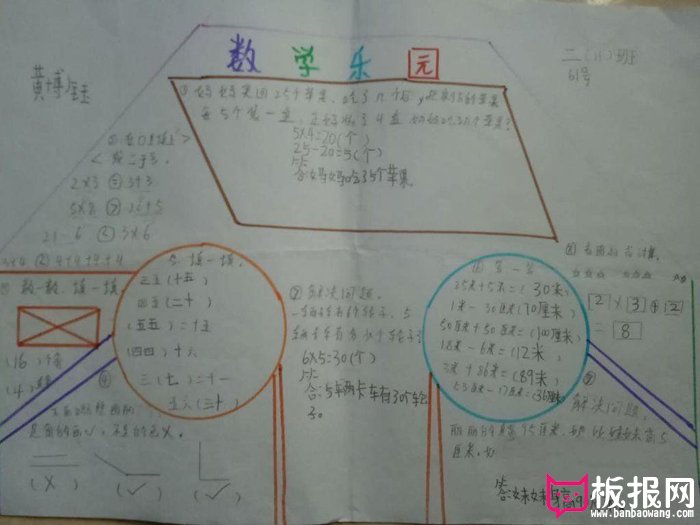 二年级数学手抄报图片，数学错题分析