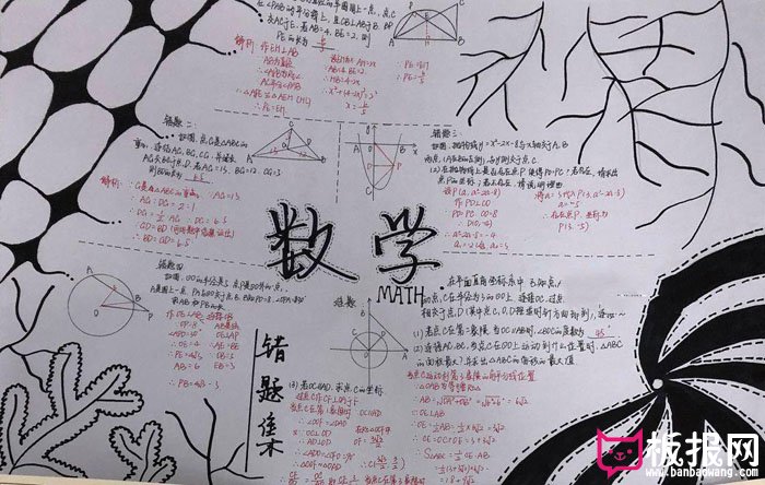 初一数学手抄报图片，数学错题集