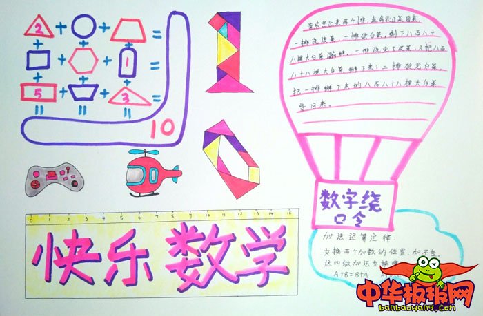 最漂亮的数学手抄报图片，快乐数学