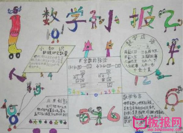 三年级数学手抄报图片，数字小报