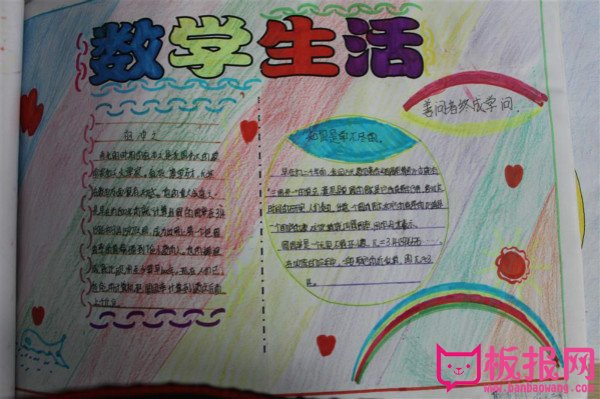 三年级数学手抄报图片，数学生活