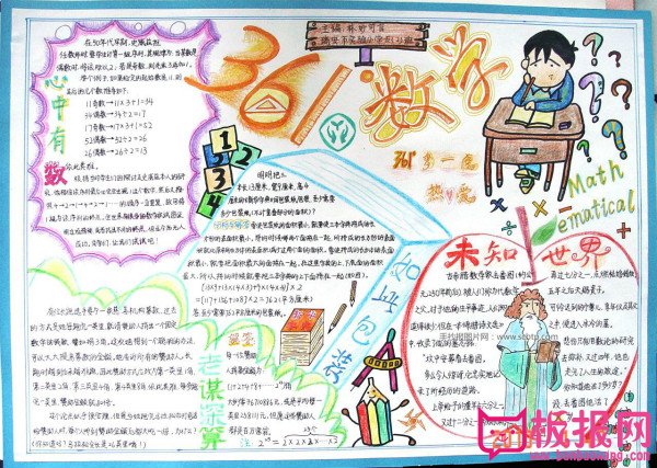 四年级数学手抄报图片，数学未知世界