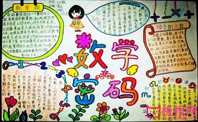 关于数学的手抄报，数学密码