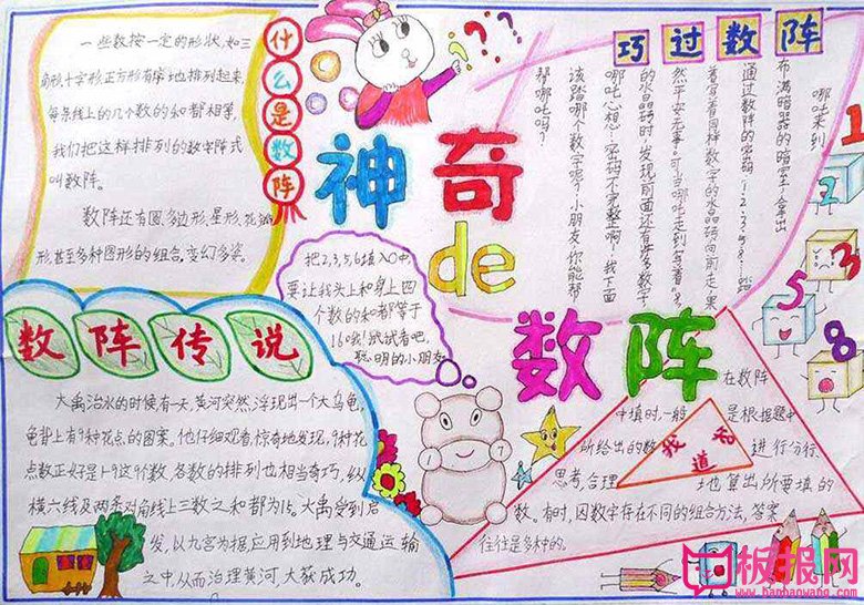 数学手抄报，神奇的数阵