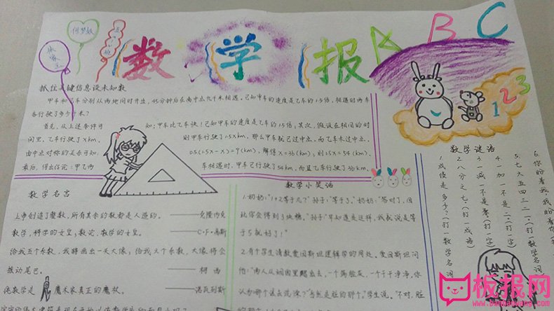 小学生数学手抄报图片，学好数学很重要