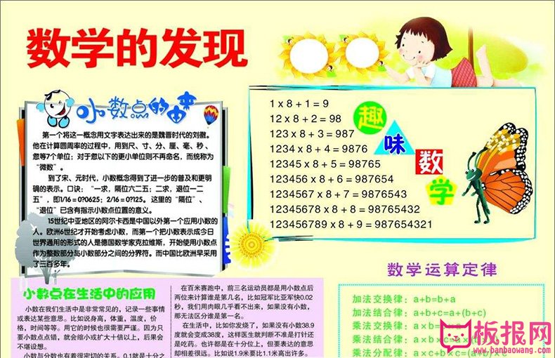 数学手抄报内容，数学的发现