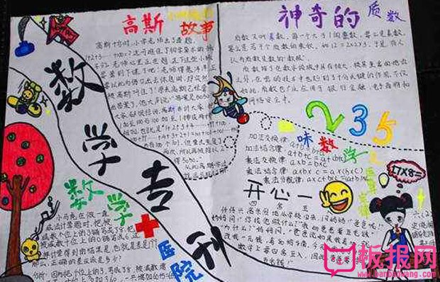 简单又漂亮的二年级手抄报，数学专刊