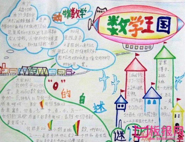 三年级数学手抄报内容，数学王国