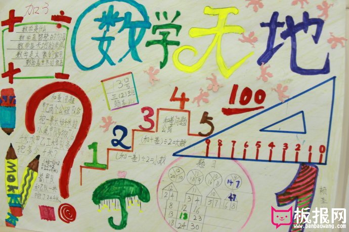 三年级数学手抄报，敢于发问为什么