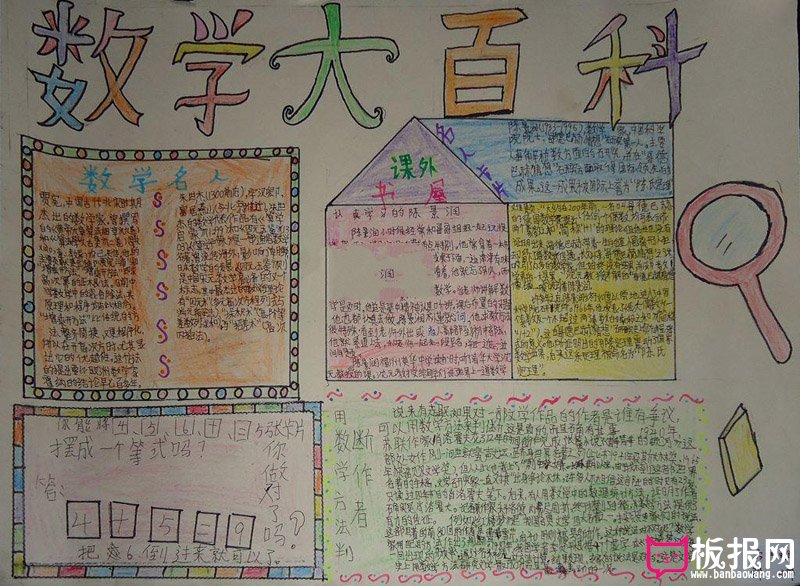 四年级数学手抄报，数学大百科