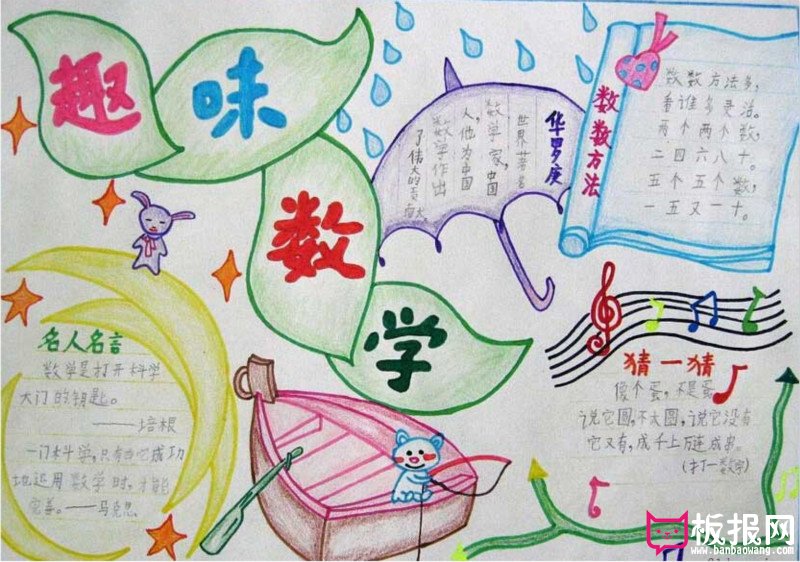 数学手抄报，趣味的数学