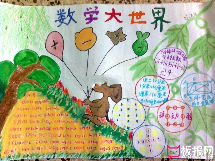 数学手抄报，数学大世界