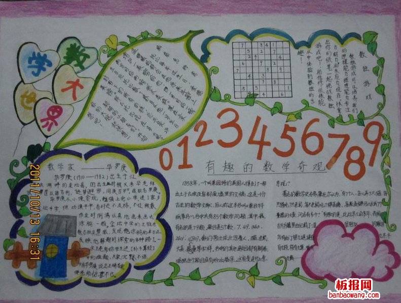 数学手抄报版面