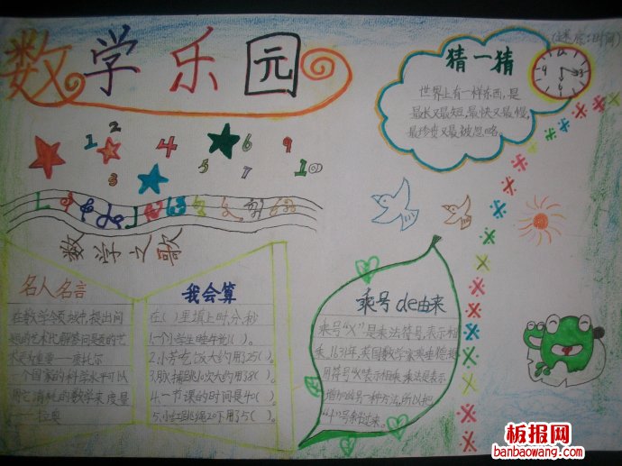 数学奇观手抄报