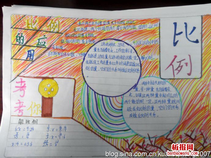 比例知识——数学手抄报