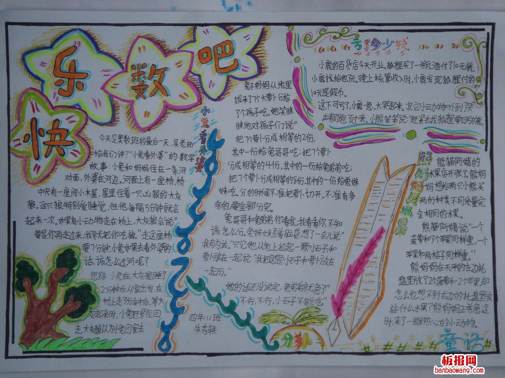 数学乐园——生活中的数学手抄报