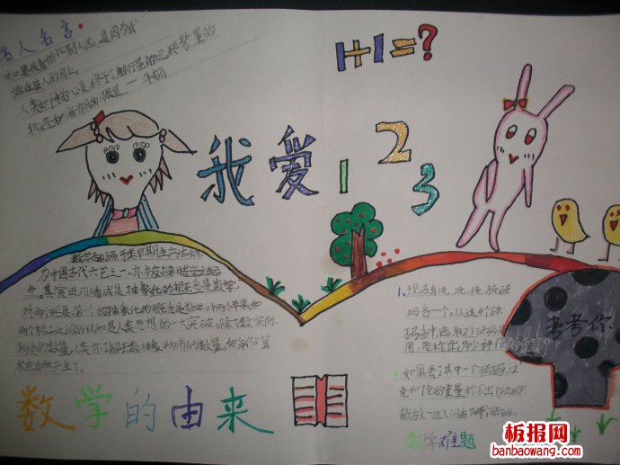 数学空间手抄报