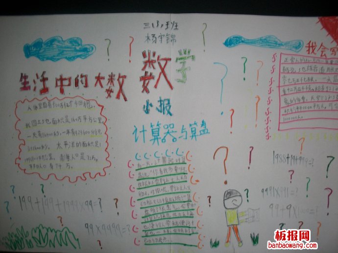 数学伴我成长手抄报