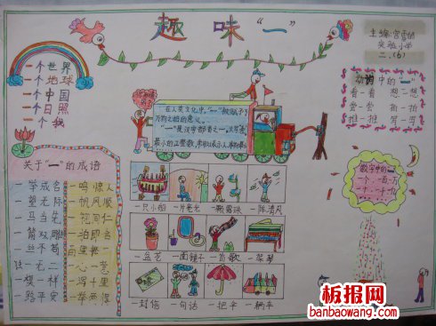有趣的数字,一手抄报