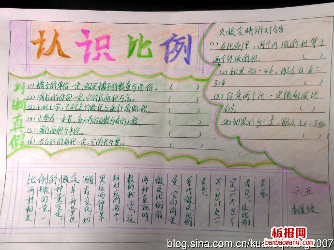 比例的应用手抄报