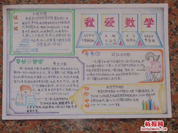 数学的奇妙手抄报