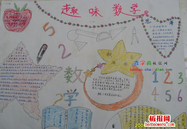 有关数学学科手抄报