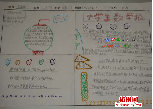 小学生数学小报