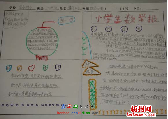 小学生数学报手抄报