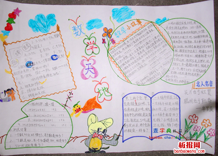 四年级数学手抄报