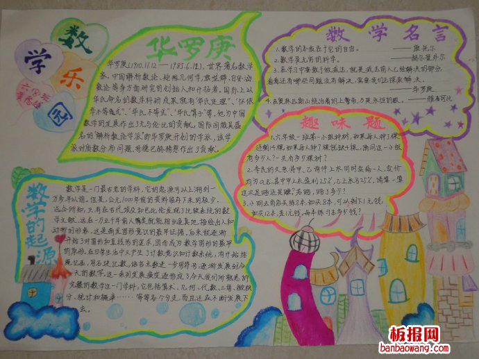 数学艺苑手抄报