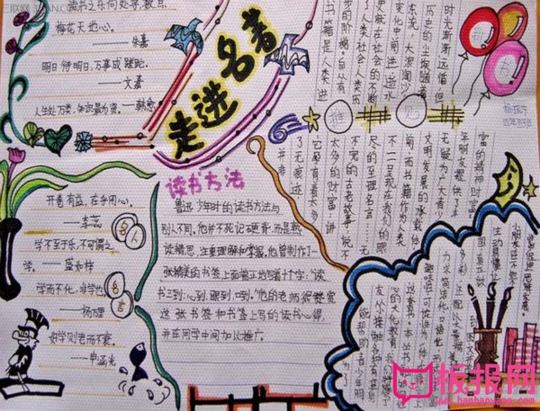语文手抄报图片大全，走进名著