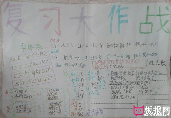 小学生语文手抄报图片，语文园地