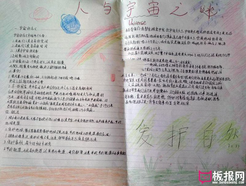 小学生科学手抄报，宇宙之谜