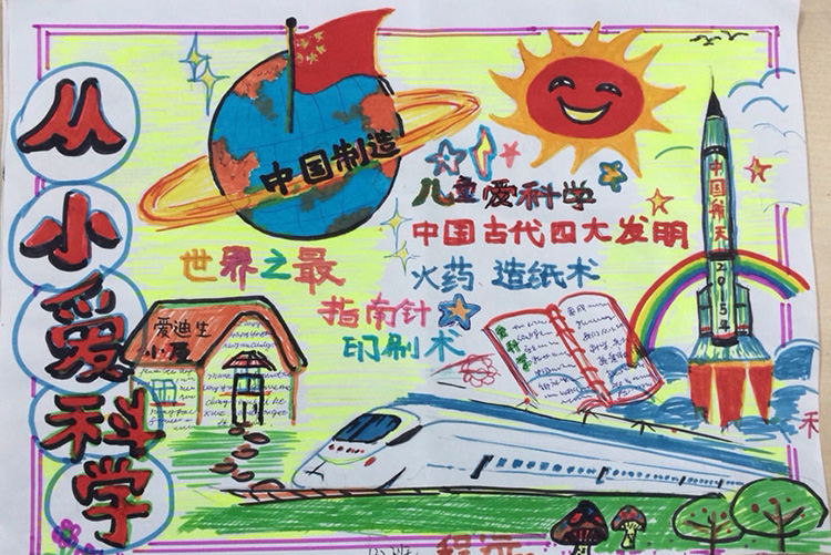 科学手抄报内容，从小爱科学