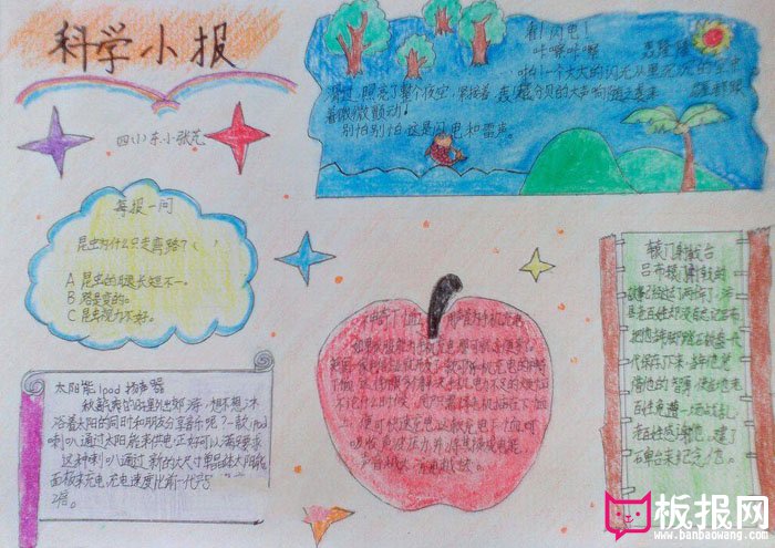我爱科学手抄报图片，科学小报