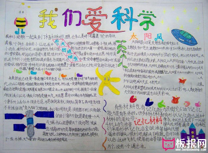 小学生科学手抄报图片，我们爱科学