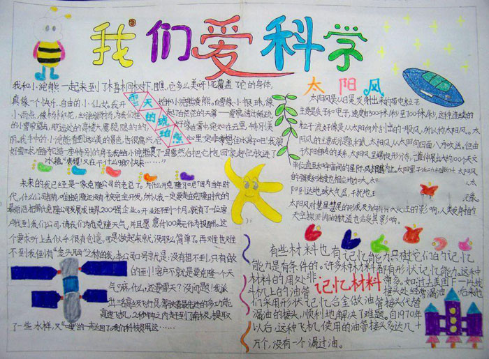 小学生科学手抄报图片，