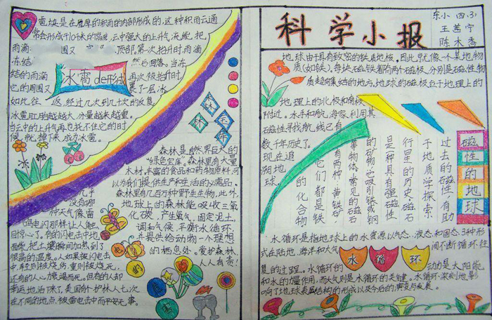 我爱科学手抄报图片，科
