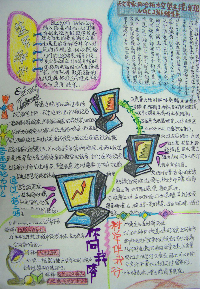 我爱科学手抄报图片，科