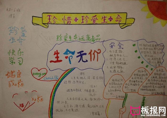珍惜生命手抄报大全，珍惜珍爱生命